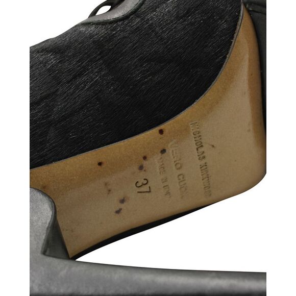 Pre Loved Nicholas Kirkwood Vintage LaceUp Platform Heels Women black - Picture 5 of 7